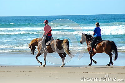 Beach riders Stock Photo