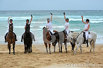 Beach riders Editorial Stock Photo