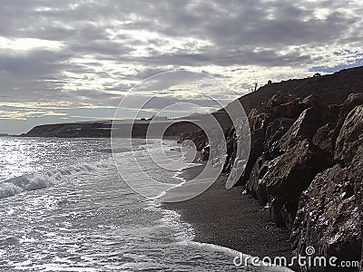 Beach and rocks Stock Photo