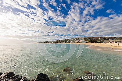 Beach of Saint Gilles at Reunion Island Stock Photo