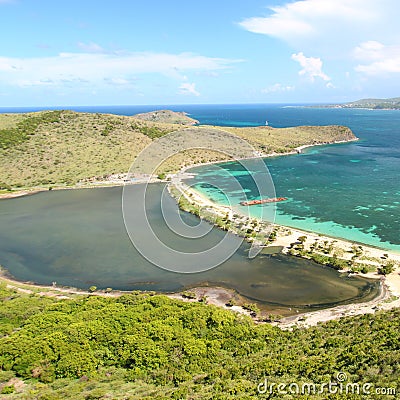 Beach on Saint Kitts Stock Photo