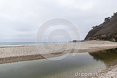 Beach of San Antolin, Naves, Llanes, Asturias, Spain Stock Photo