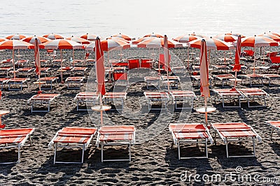 The beach of San Nicola Arcella near the Arcomagno, Southern Ita Stock Photo