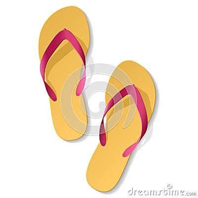 Beach sandals Vector Illustration