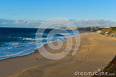 Beach at Santa Cruz - Portugal Editorial Stock Photo