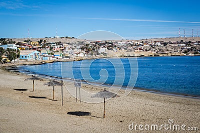 Beach scenario in northern Chile in Bahia Inglesa area. Editorial Stock Photo