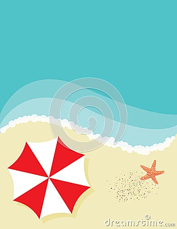 Beach Scene Vector Illustration