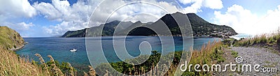 Beach Scene in Dominica, West Indies Stock Photo