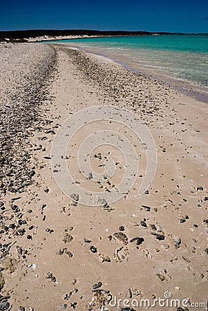 Beach scene at Ningaloo reef western australia Stock Photo