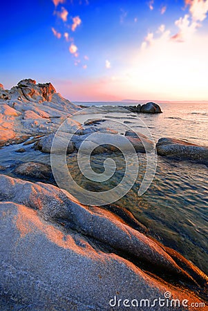 Kavourotripes Beach, Greece Stock Photo