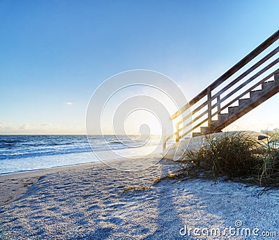 Beach in Sebastian, Florida Stock Photo