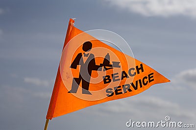 Beach service flag Stock Photo