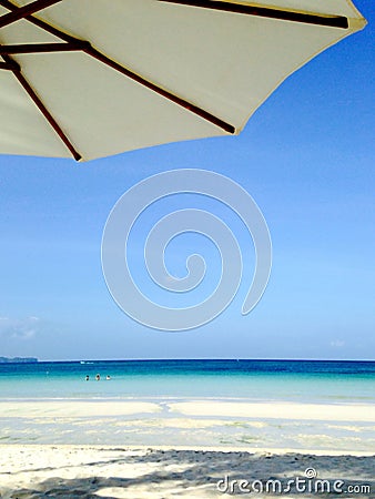 Beach shade Stock Photo