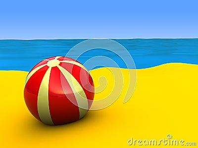 Beach shore Cartoon Illustration