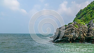 Beach and sky at Khanom beach, Nakornsrithammarat, Thailand Stock Photo