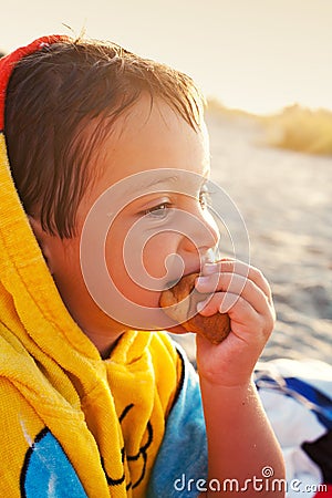 Beach snack Stock Photo