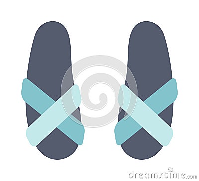 Beach sneakers summer travel lifestyle fashion shoes illustration. Vector Illustration
