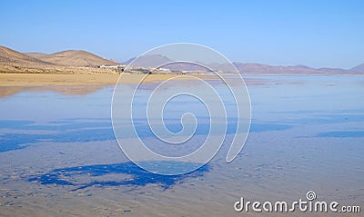 Beach Sotavento, Fuerteventura, Spain. Stock Photo