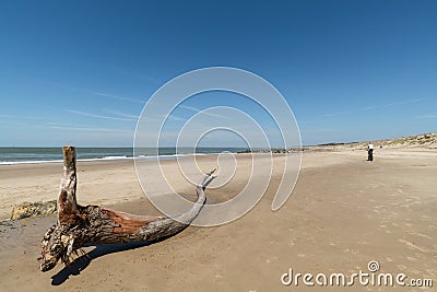 The beach of Soulac, in Medoc, France. Stock Photo