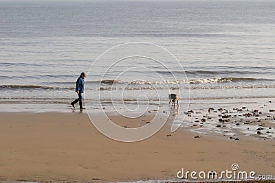 Beach Stroll Stock Photo