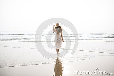 Beach Summer Holiday Vacation Traveling Relaxation Concept Stock Photo