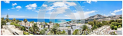 Beach sunny landscape view of Fuerteventura, Canary Islands Stock Photo