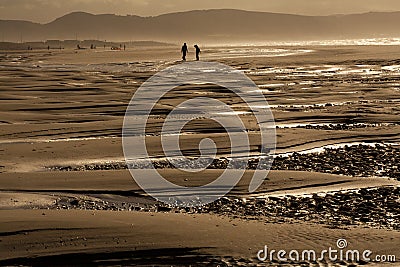 Beach at sunset Stock Photo