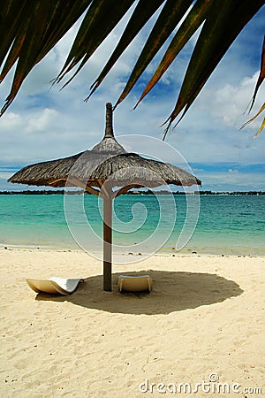 Beach sunshade Stock Photo