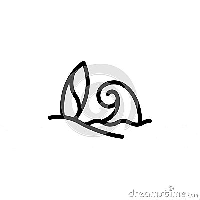 Beach Surfboard line icon vector design Vector Illustration