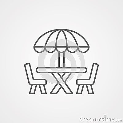 Beach table icon Vector Illustration