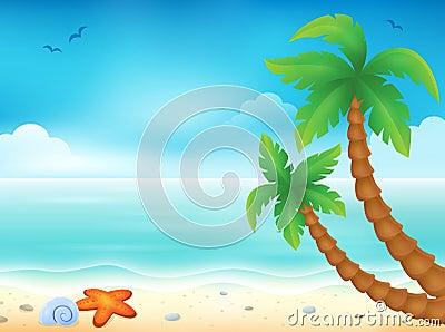 Beach theme image 7 Vector Illustration