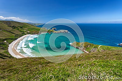 Beach of Torimbia near to Llanes village Stock Photo