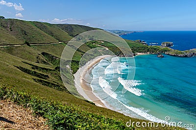 Beach of Torimbia near to Llanes village Stock Photo