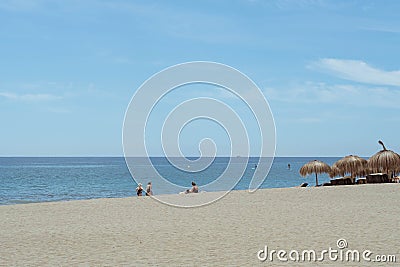 On the beach in Torremolinos, MÃ¡laga Stock Photo