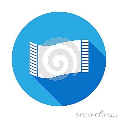 Beach towel icon with long shadow. Element of beach holidays icon for mobile concept and web apps. Signs and symbols can be used Stock Photo