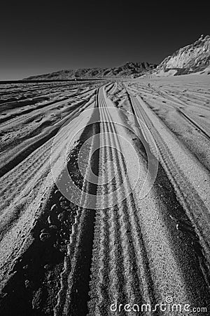 Beach Tracks Infrared 2 Stock Photo