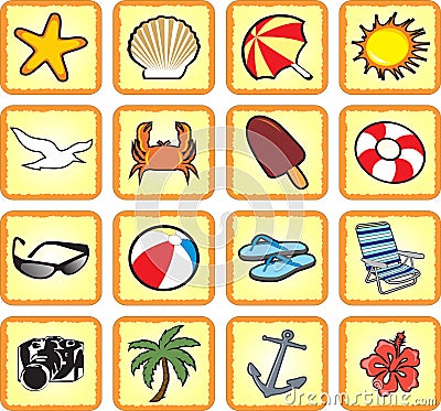 Beach & Travel Vector Illustration