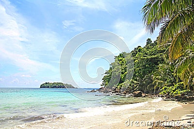 Beach on Tropical island Stock Photo