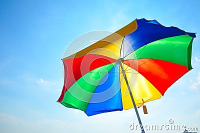 Beach umbrella Stock Photo