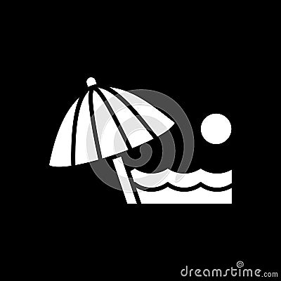 Beach umbrella icon. Beach and vacation icon vector illustration Vector Illustration