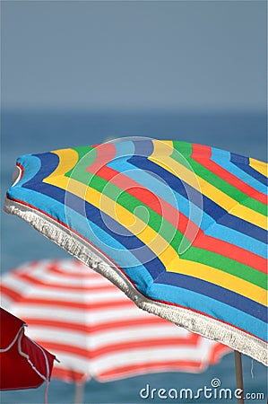 Beach Umbrellas Stock Photo