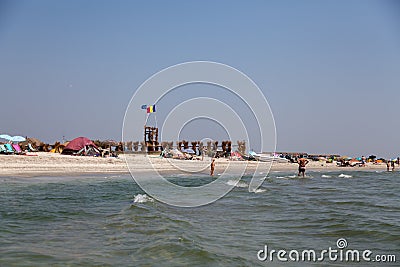 Beach in Vadu Editorial Stock Photo