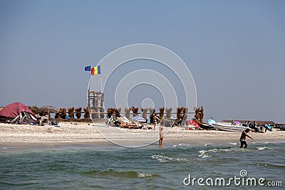 Beach in Vadu Editorial Stock Photo