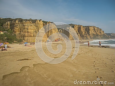 Beach at Valle Furado, Portugal Editorial Stock Photo