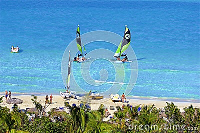 Beach in Varadero, Cuba Editorial Stock Photo