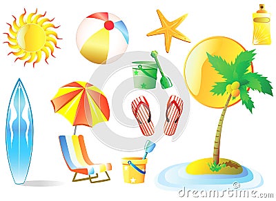 Beach vector Vector Illustration