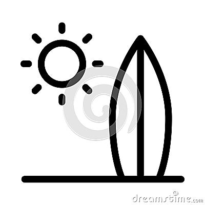 Beach vector icon. recreation vector icon. sea symbol or logo. Vector Illustration