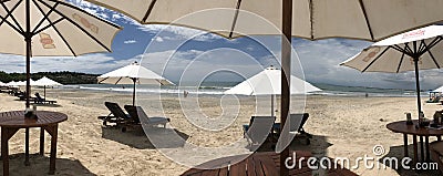 Beach View Hotel Umbrella Editorial Stock Photo