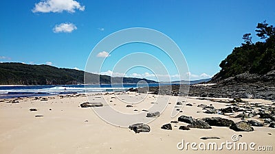 Beach View @ Seal Rocks Stock Photo