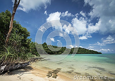 Beach view in koh ta kiev island near sihanoukville cambodia Stock Photo